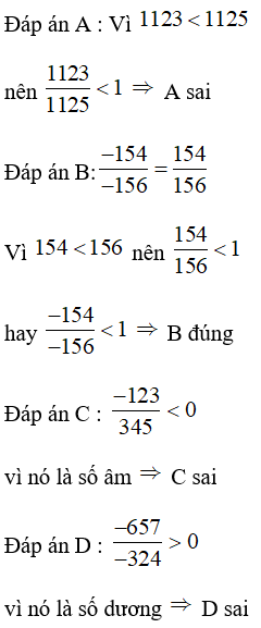 Trắc nghiệm So sánh phân số - Bài tập Toán lớp 6 chọn lọc có đáp án, lời giải chi tiết