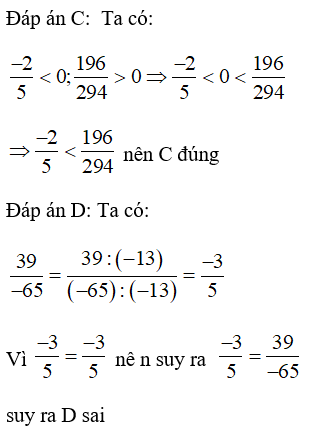 Trắc nghiệm So sánh phân số - Bài tập Toán lớp 6 chọn lọc có đáp án, lời giải chi tiết