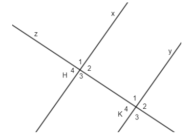 Bài tập Các góc tạo bởi một đường thẳng cắt hai đường thẳng lớp 7 (có đáp án)