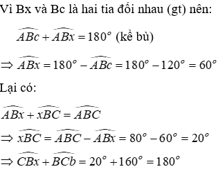 Bài tập ôn tập Chương 1 Hình Học 7