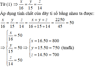 Cách giải bài toán chia tỉ lệ lớp 7 cực hay, chi tiết