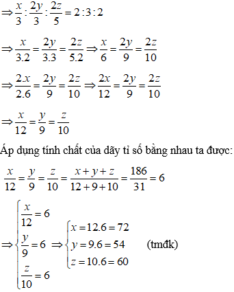 Cách giải bài toán chia tỉ lệ lớp 7 cực hay, chi tiết