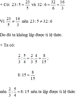 Cách lập tỉ lệ thức từ các số đã cho cực hay, chi tiết