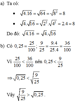 Cách so sánh các căn bậc hai cực hay, chi tiết