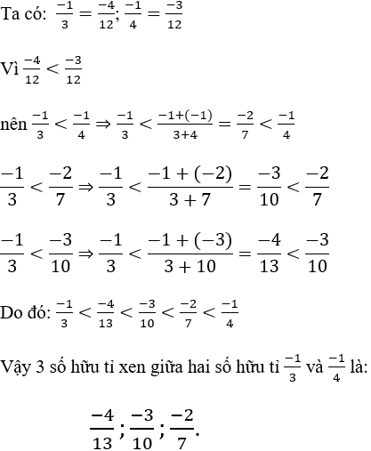 Cách tìm các số hữu tỉ trong một khoảng cho trước cực hay, chi tiết