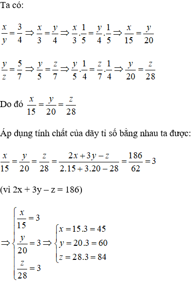 Cách tìm x, y trong dãy tỉ số bằng nhau cực hay, chi tiết