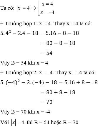 Trắc nghiệm Giá trị của một biểu thức đại số