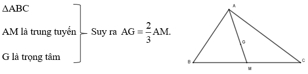 Nhận biết trung tuyến, trọng tâm tam giác và sử dụng tính chất trọng tâm của tam giác (cách giải + bài tập)