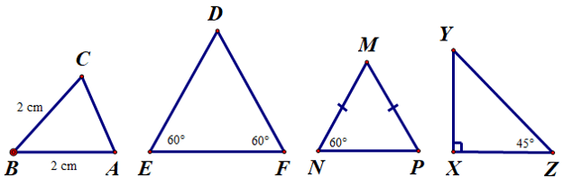 Nhận biết và chứng minh tam giác cân, tam giác đều (cách giải + bài tập)