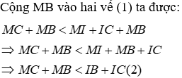 Trắc nghiệm Quan hệ giữa ba cạnh của một tam giác. Bất đẳng thức tam giác