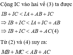 Trắc nghiệm Quan hệ giữa ba cạnh của một tam giác. Bất đẳng thức tam giác