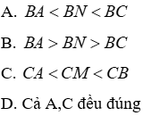 Trắc nghiệm Quan hệ giữa đường vuông góc và đường xiên, đường xiên và hình chiếu