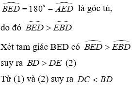 Trắc nghiệm Quan hệ giữa góc và cạnh đối diện trong một tam giác