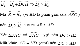 Trắc nghiệm Quan hệ giữa góc và cạnh đối diện trong một tam giác