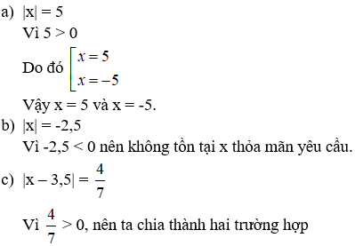 Tìm một số khi biết giá trị tuyệt đối của số đó cực hay, chi tiết