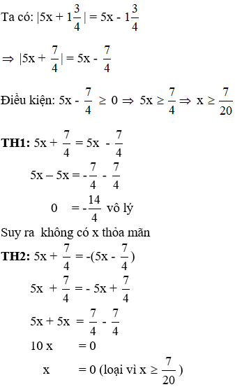 Tìm một số khi biết giá trị tuyệt đối của số đó cực hay, chi tiết