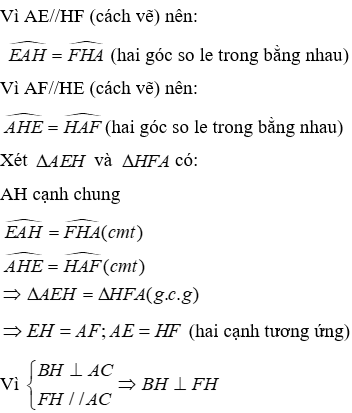 Trắc nghiệm Tính chất ba đường cao của tam giác