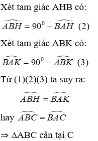 Trắc nghiệm Tính chất ba đường cao của tam giác