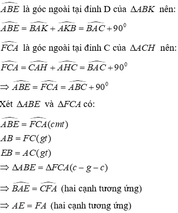 Trắc nghiệm Tính chất ba đường cao của tam giác