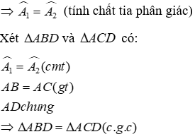 Trắc nghiệm Tính chất ba đường phân giác của tam giác