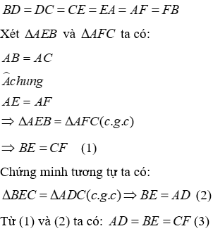 Trắc nghiệm Tính chất ba đường trung tuyến của tam giác