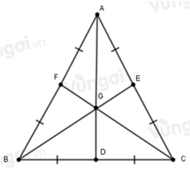 Trắc nghiệm Tính chất ba đường trung tuyến của tam giác