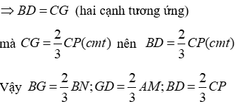 Trắc nghiệm Tính chất ba đường trung tuyến của tam giác