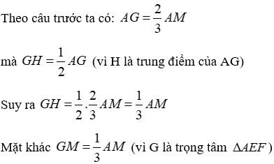 Trắc nghiệm Tính chất ba đường trung tuyến của tam giác