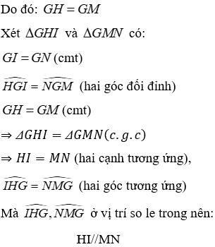 Trắc nghiệm Tính chất ba đường trung tuyến của tam giác