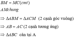 Trắc nghiệm Tính chất đường trung trực của một đoạn thẳng