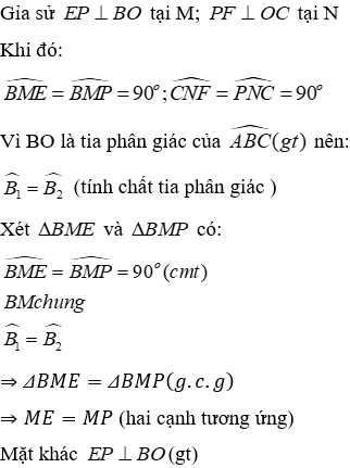 Trắc nghiệm Tính chất đường trung trực của một đoạn thẳng