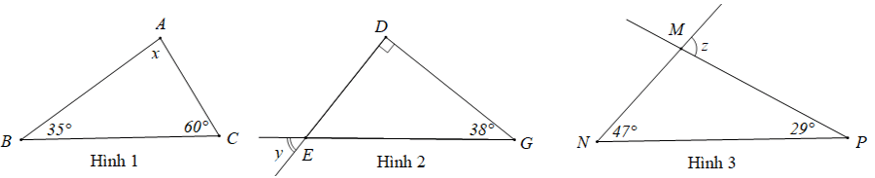 Tính số đo góc trong tam giác dựa vào định lí tổng ba góc trong một tam giác (cách giải + bài tập)