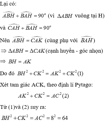 Trắc nghiệm Các trường hợp bằng nhau của tam giác vuông