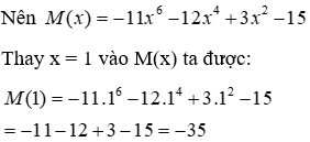 Trắc nghiệm Cộng, trừ đa thức một biến