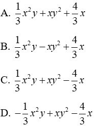 Trắc nghiệm Đa thức