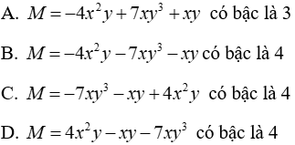 Trắc nghiệm Đa thức