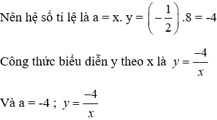 Trắc nghiệm Đại lượng tỉ lệ nghịch