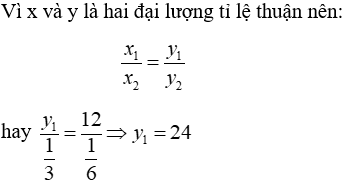 Trắc nghiệm Đại lượng tỉ tệ thuận