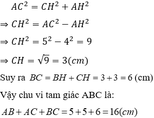 Trắc nghiệm Định lí Pi-ta-go