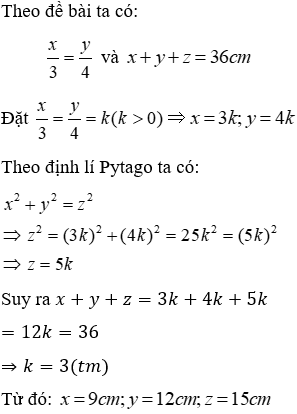 Trắc nghiệm Định lí Pi-ta-go