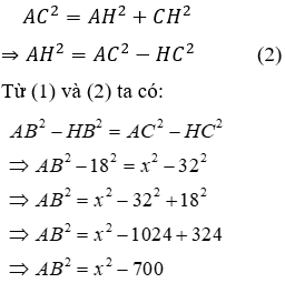 Trắc nghiệm Định lí Pi-ta-go