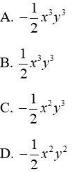 Trắc nghiệm Đơn thức