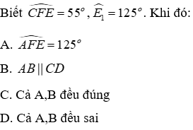 Trắc nghiệm Hai đường thẳng song song