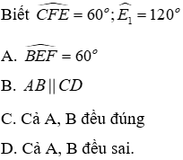 Trắc nghiệm Hai đường thẳng song song