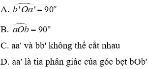 Trắc nghiệm Hai đường thẳng vuông góc