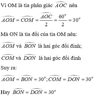 Trắc nghiệm Hai góc đối đỉnh