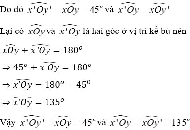 Trắc nghiệm Hai góc đối đỉnh