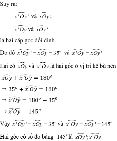 Trắc nghiệm Hai góc đối đỉnh