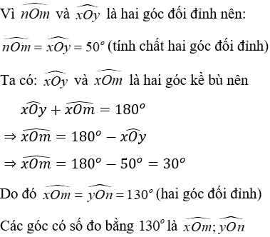 Trắc nghiệm Hai góc đối đỉnh