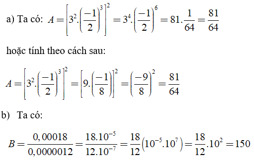 Trắc nghiệm Lũy thừa của một số hữu tỉ - Bài tập Toán lớp 7 chọn lọc có đáp án, lời giải chi tiết